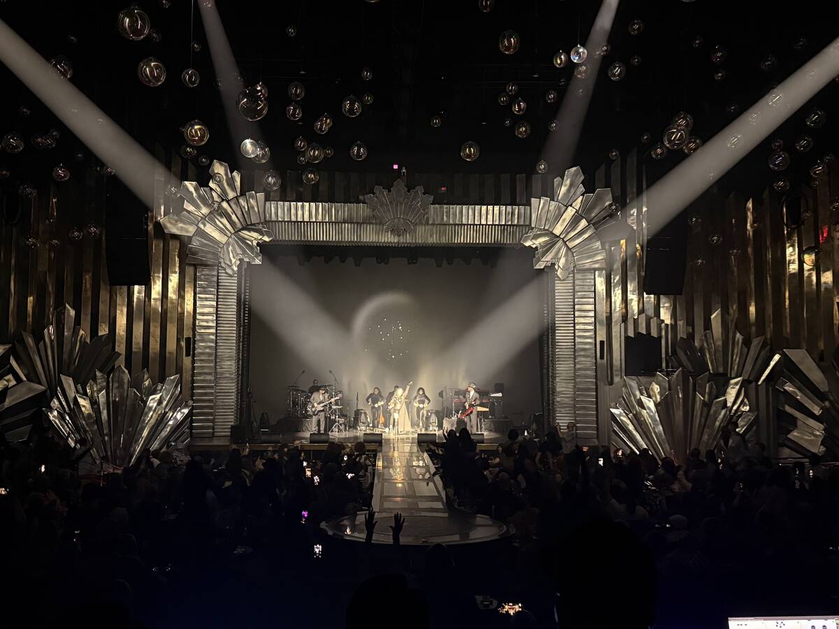 The staging of "Nothing But Hits" is shown at Voltaire at The Venetian on Saturday, April 26, 2 ...