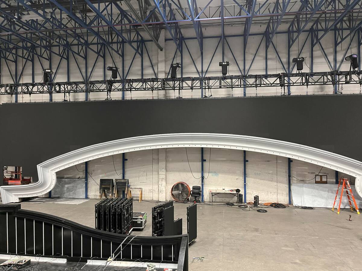 The development of Jennifer Lopez's stage for her Colosseum at Caesars Palace residency is show ...