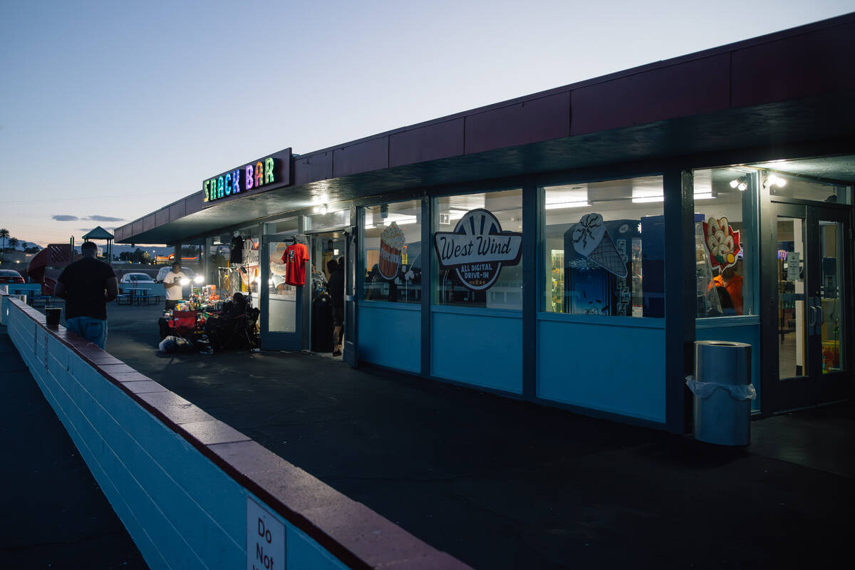 The West Wind Drive-In Friday, April 24, 2026, in Las Vegas. (Madeline Carter/Las Vegas-Review- ...