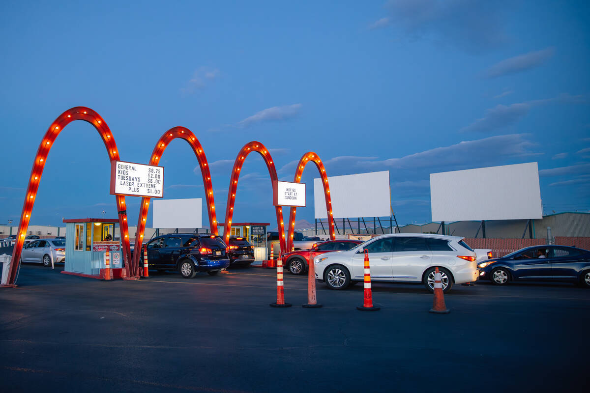 The West Wind Drive-In Friday, April 24, 2026, in Las Vegas. (Madeline Carter/Las Vegas-Review- ...