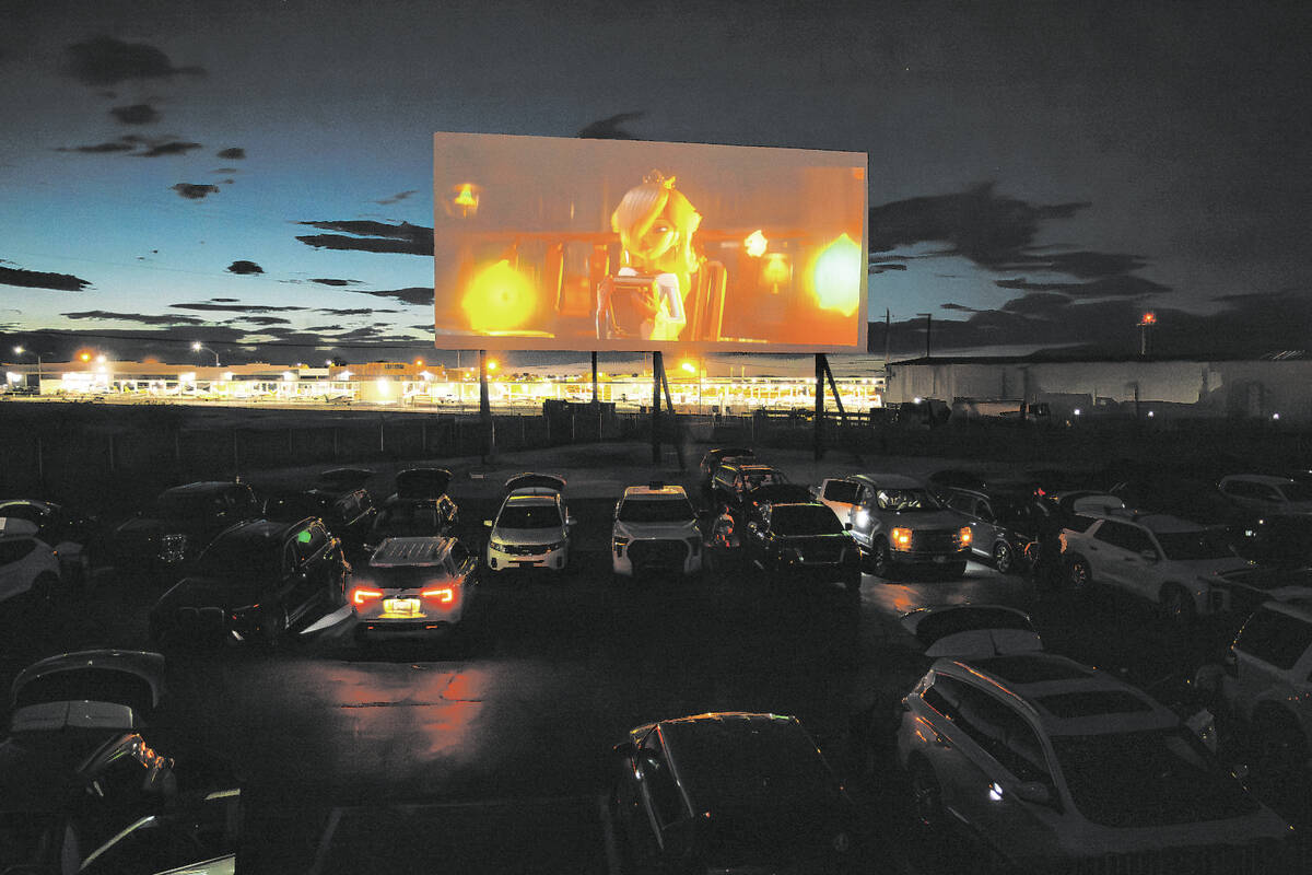 The West Wind Drive-In Friday, April 24, 2026, in Las Vegas. (Madeline Carter/Las Vegas-Review- ...