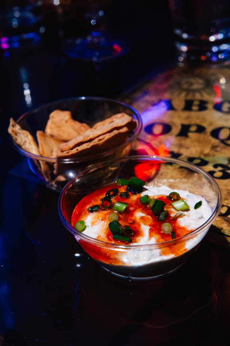 Crab rangoon dip at the Golden Tiki Wednesday, May 13, 2026, in Las Vegas. (Madeline Carter/Las ...