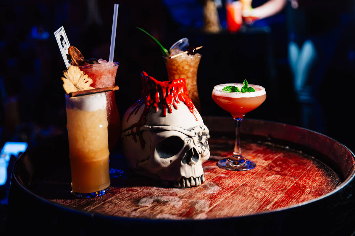 New drinks at the Golden Tiki Wednesday, May 13, 2026, in Las Vegas. (Madeline Carter/Las Vegas ...