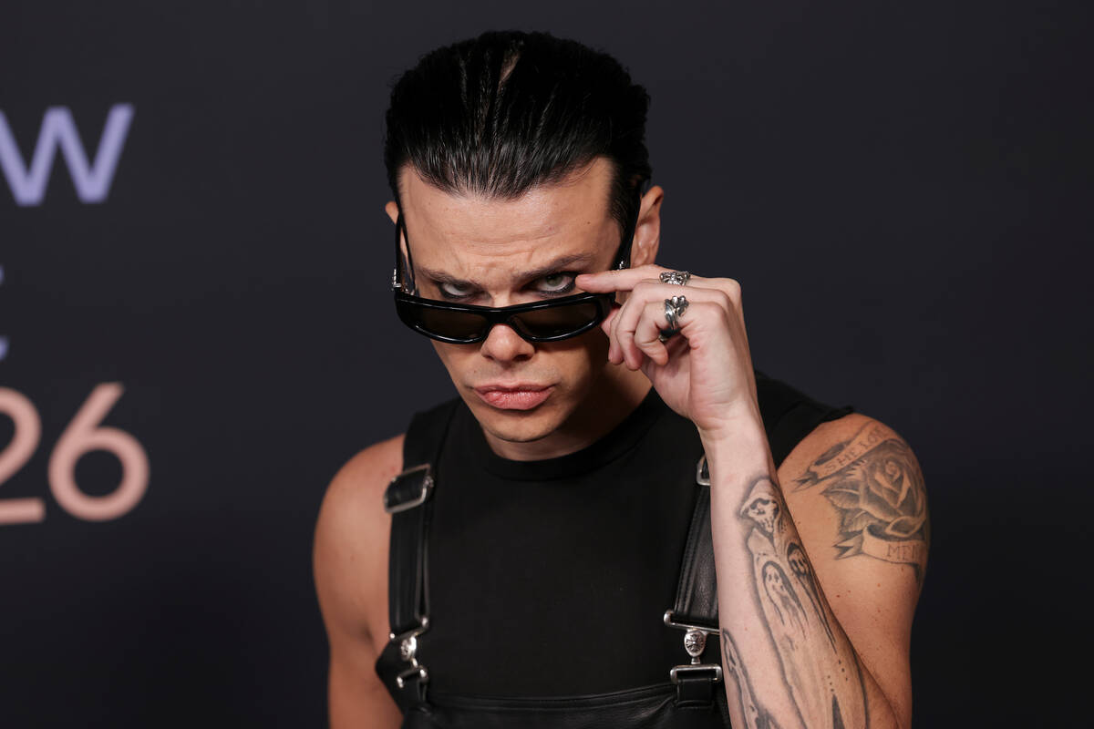 YUNGBLUD arrives at the Spotify Best New Artist Party on Thursday, Jan. 29, 2026, in Los Angele ...