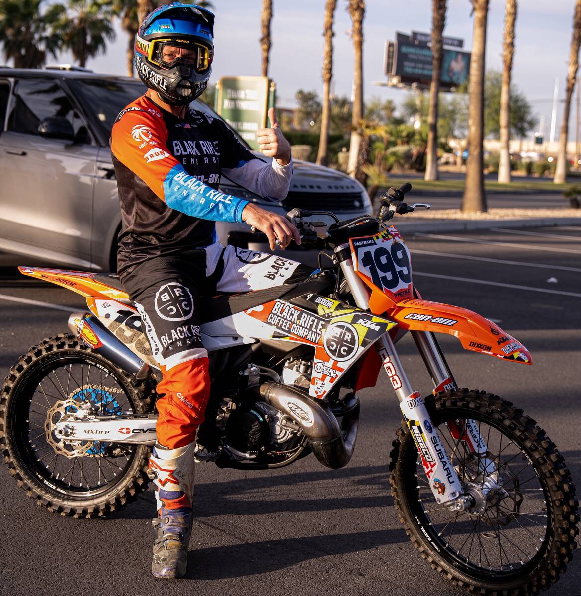 Travis Pastrana (on bike) is shown at Boulder Station on Sunday, May 17, 2026. (Nitro Circus)