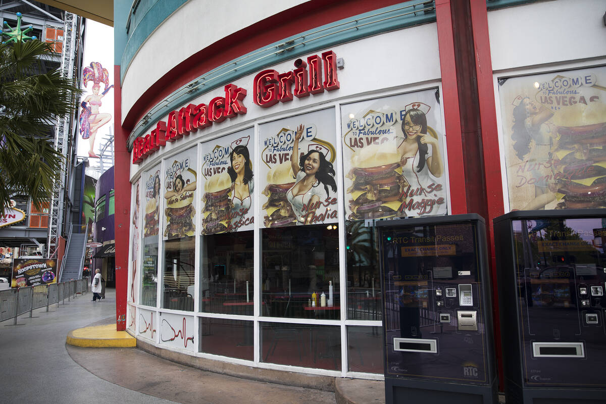 The Heart Attack Grill in Las Vegas, Thursday, March 19, 2020. (Rachel Aston/Las Vegas Review-J ...