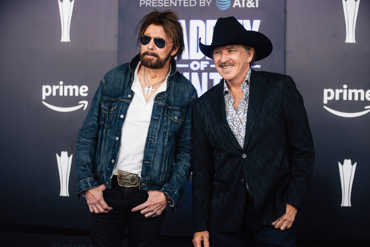 Brooks and Dunn on the Academy of Country Music Awards red carpet at the MGM Grand Garden Arena ...