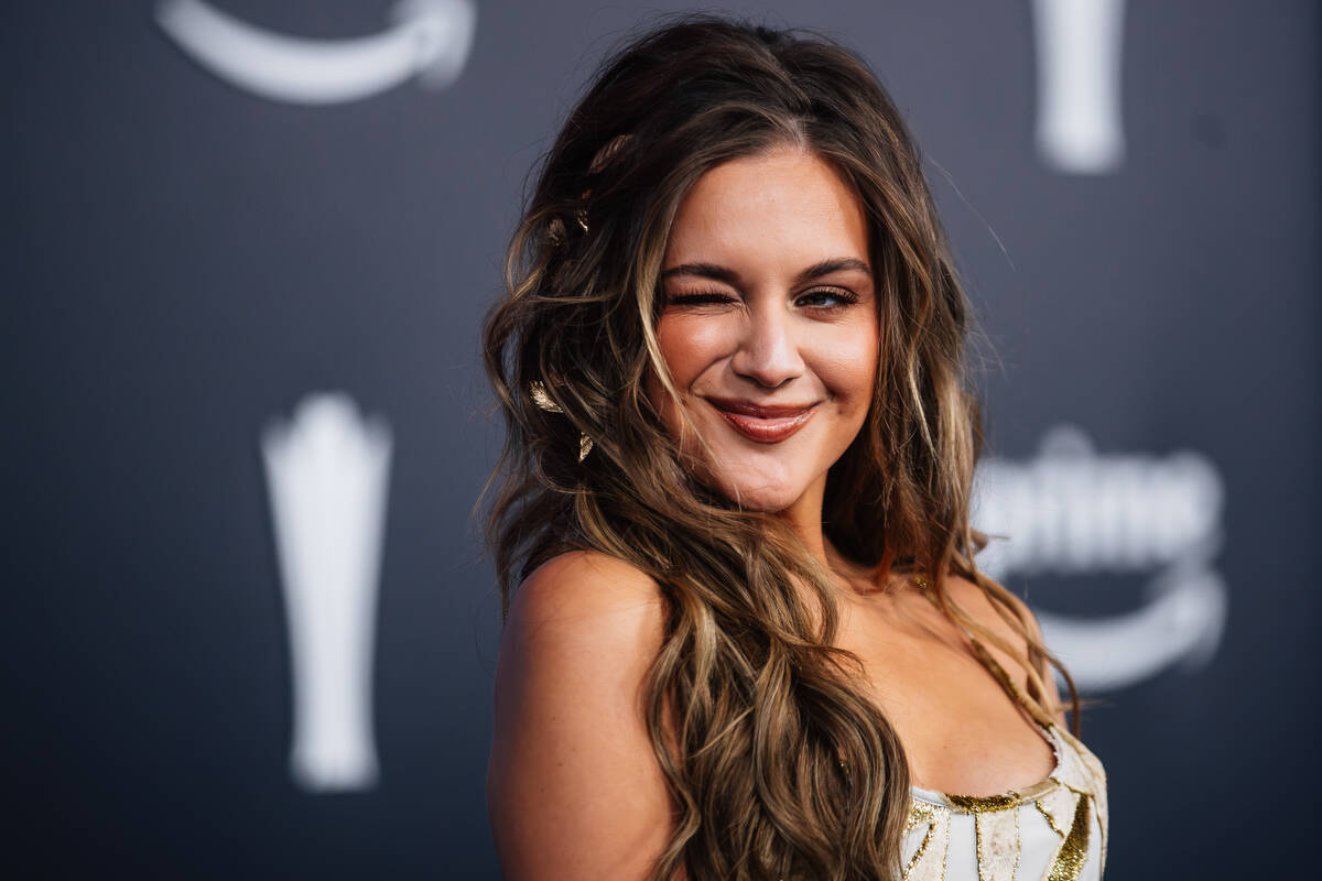 Kelsea Ballerini on the Academy of Country Music Awards red carpet at the MGM Grand Garden Aren ...