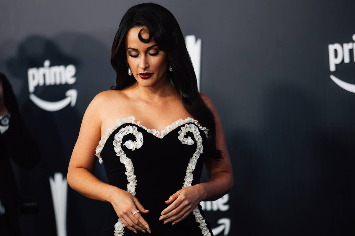 Kacey Musgraves on the Academy of Country Music Awards red carpet at the MGM Grand Garden Arena ...