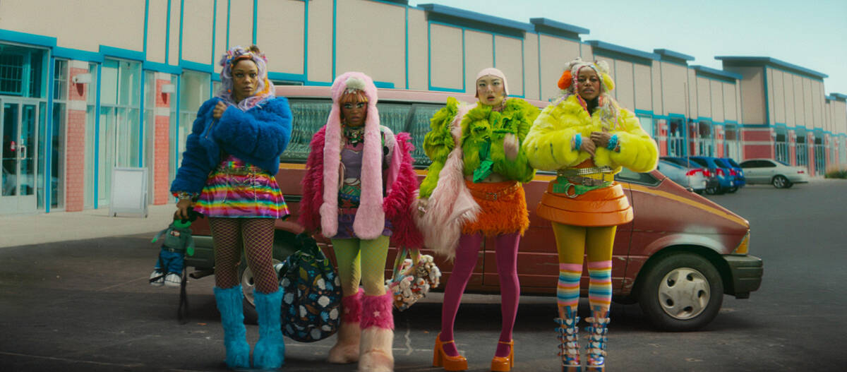 Naomi Ackie, Keke Palmer, Poppy Liu and Taylour Paige in a scene from "I Love Boosters.&qu ...
