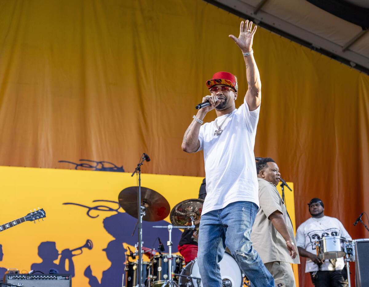 Juvenile performs with Trombone Shorty during the second weekend of the New Orleans Jazz & ...
