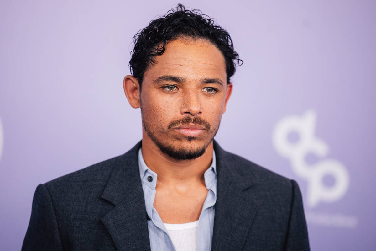 Anthony Ramos on the American Music Awards red carpet at MGM Grand Garden Arena Monday, May 25, ...