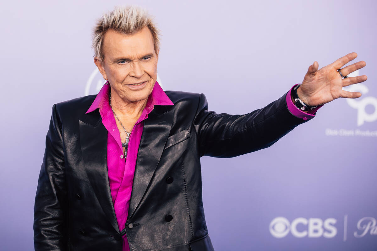 Billy Idol on the American Music Awards red carpet at MGM Grand Garden Arena Monday, May 25, 20 ...