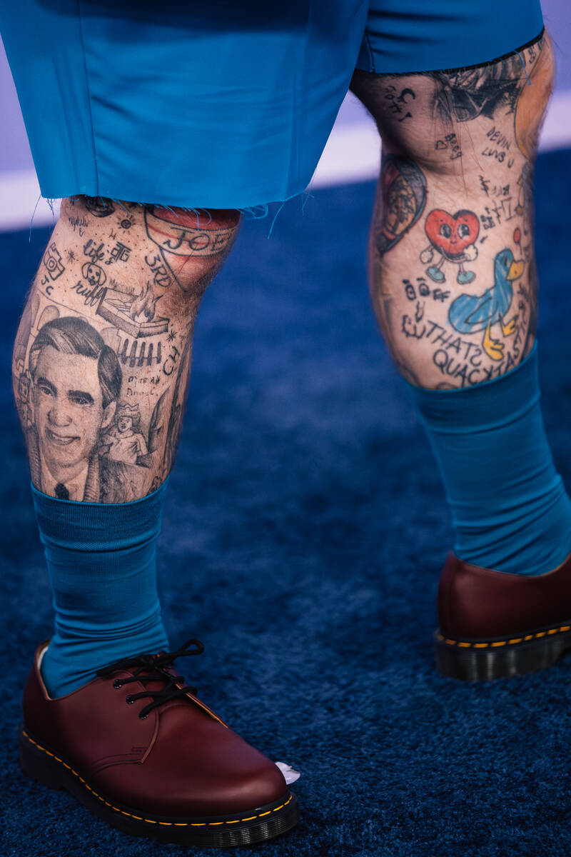 Teddy Swims on the American Music Awards red carpet at MGM Grand Garden Arena Monday, May 25, 2 ...