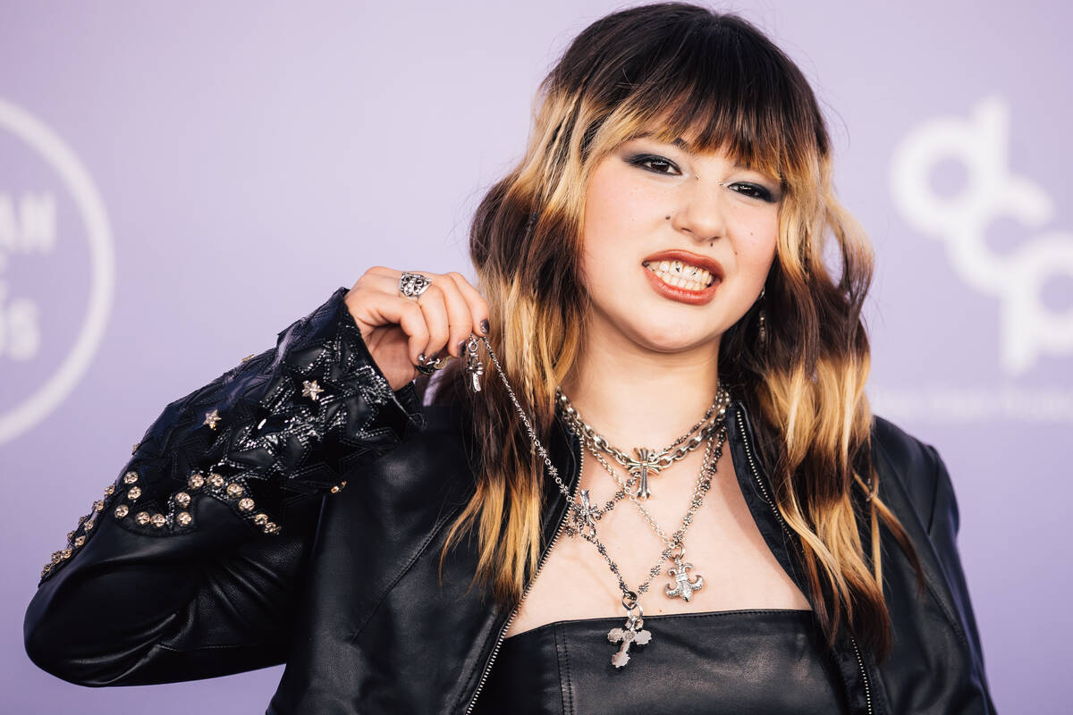 Alyssa Liu on the American Music Awards red carpet at MGM Grand Garden Arena Monday, May 25, 20 ...