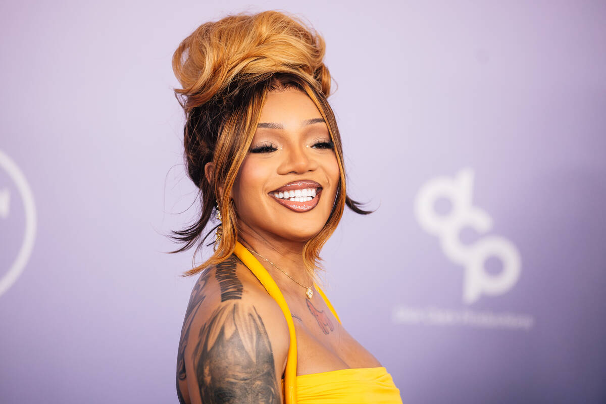 Glorilla on the American Music Awards red carpet at MGM Grand Garden Arena Monday, May 25, 2026 ...