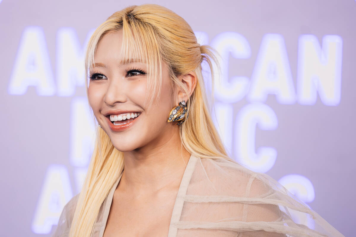 XG on the American Music Awards red carpet at MGM Grand Garden Arena Monday, May 25, 2026, in L ...