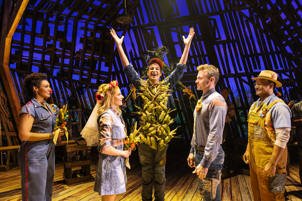 The cast of the North American tour of "Shucked." (Matthew Murphy)