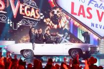 Donnie Wahlberg, Danny Wood, Jonathan Knight and Jordan Knight of New Kids On The Block perform ...