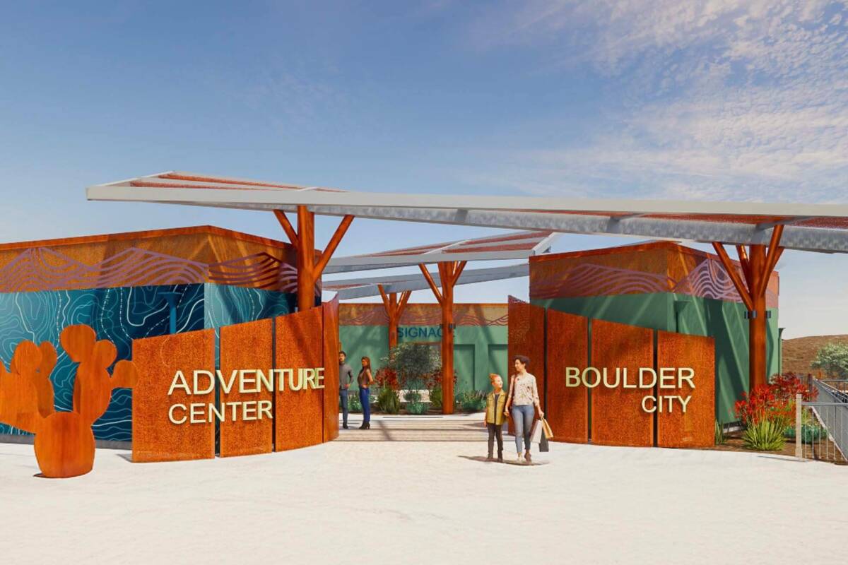 A rendering is seen of the Adventure City in Boulder City. The new recreation hub is set to ope ...