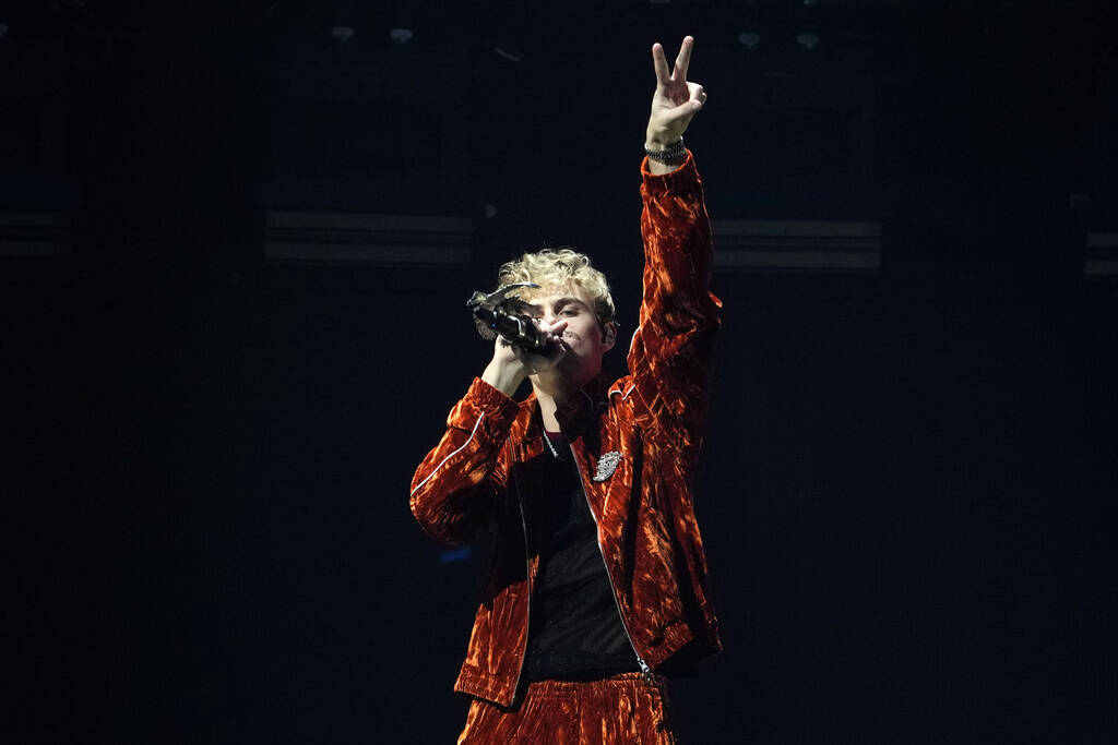 The Kid LAROI performs during Z100's iHeartRadio Jingle Ball on Friday, Dec. 13, 2024, at ...