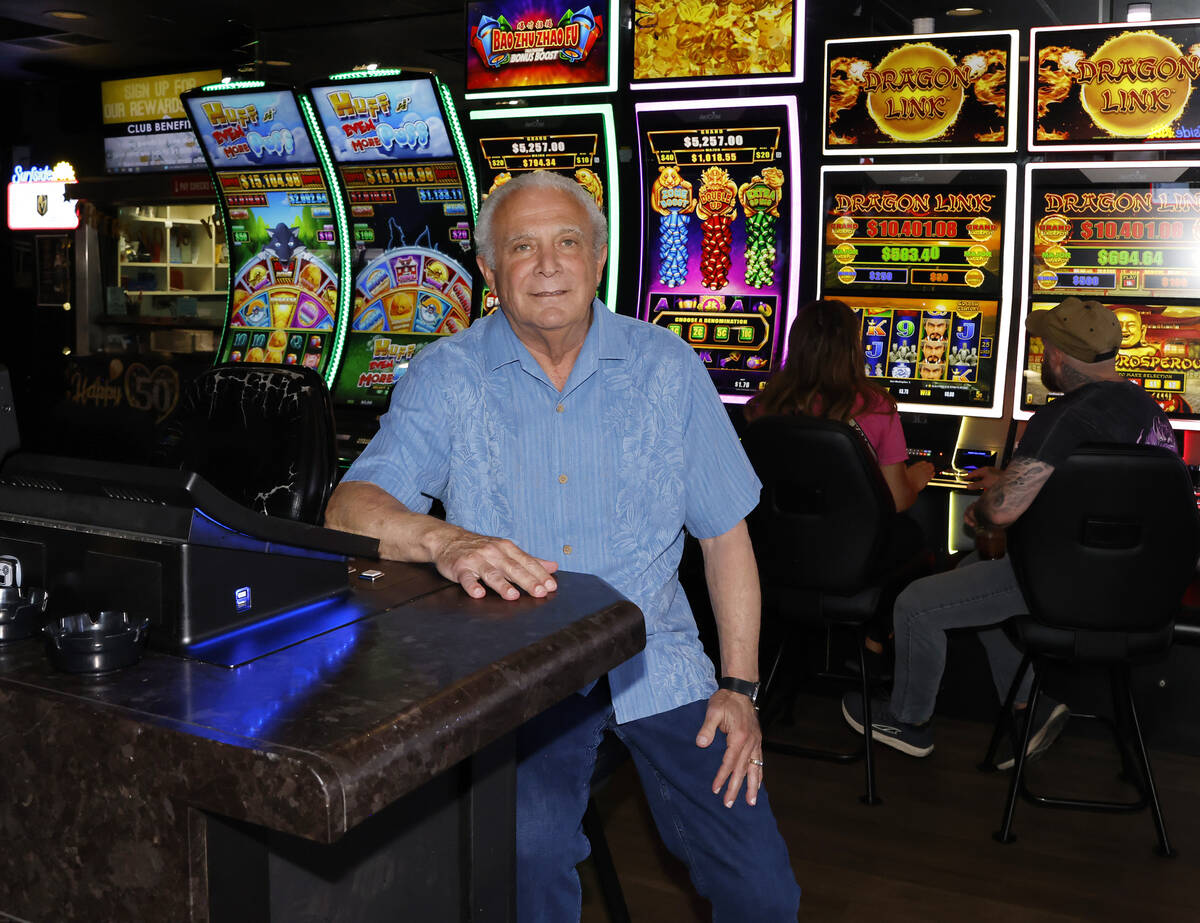 Randy Markin, owner of Battista's Hole in the Wall and manager at Stage Door Casino, poses ...