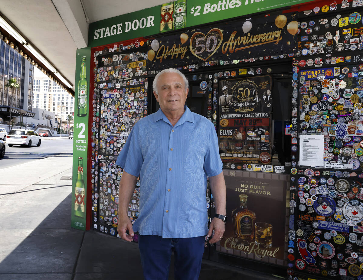 Randy Markin, owner of Battista's Hole in the Wall and manager at Stage Door Casino, poses ...