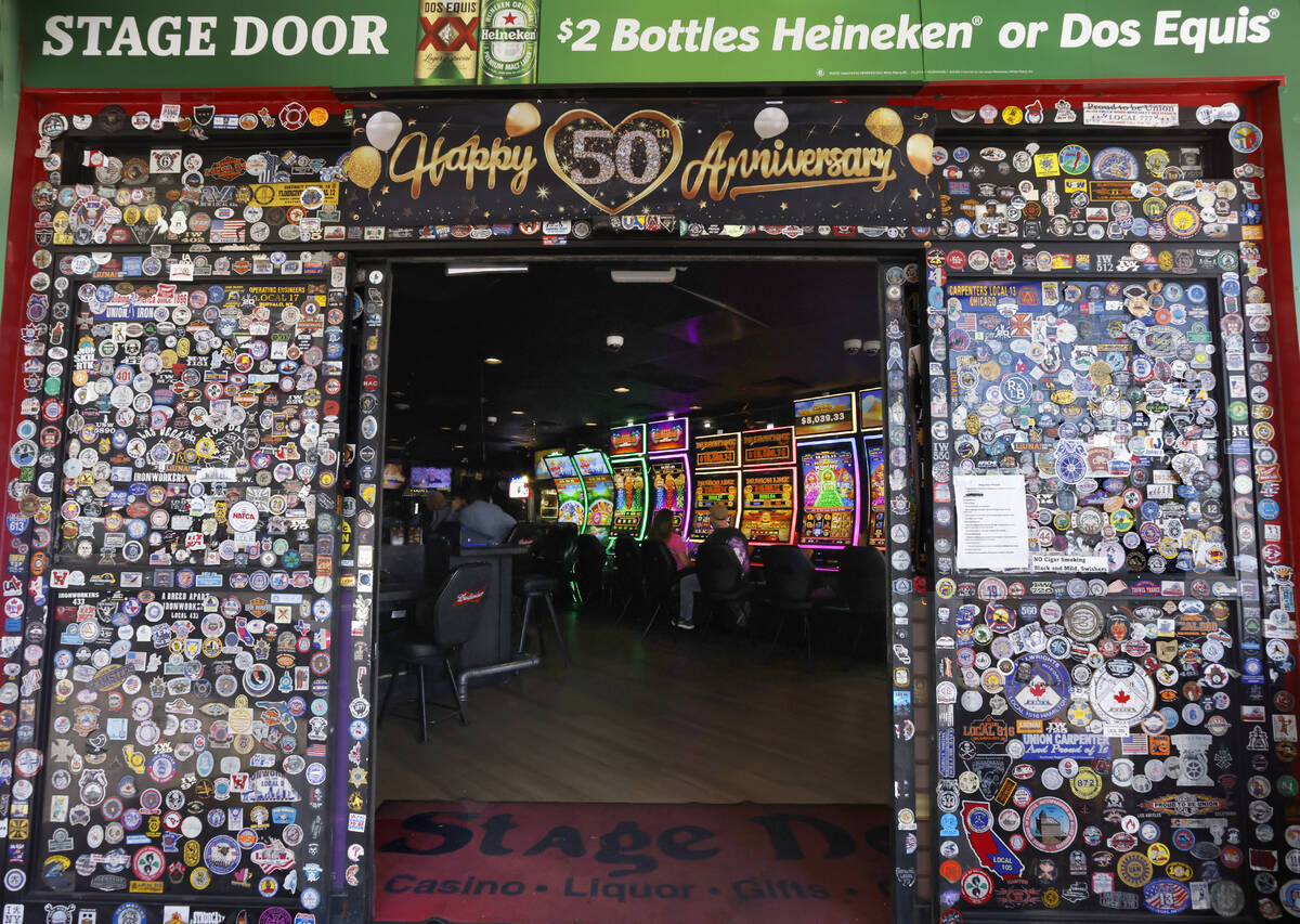 Stage Door Casino is seen on Thursday, May 29, 2026, in Las Vegas. Stage Door Casino is celebra ...