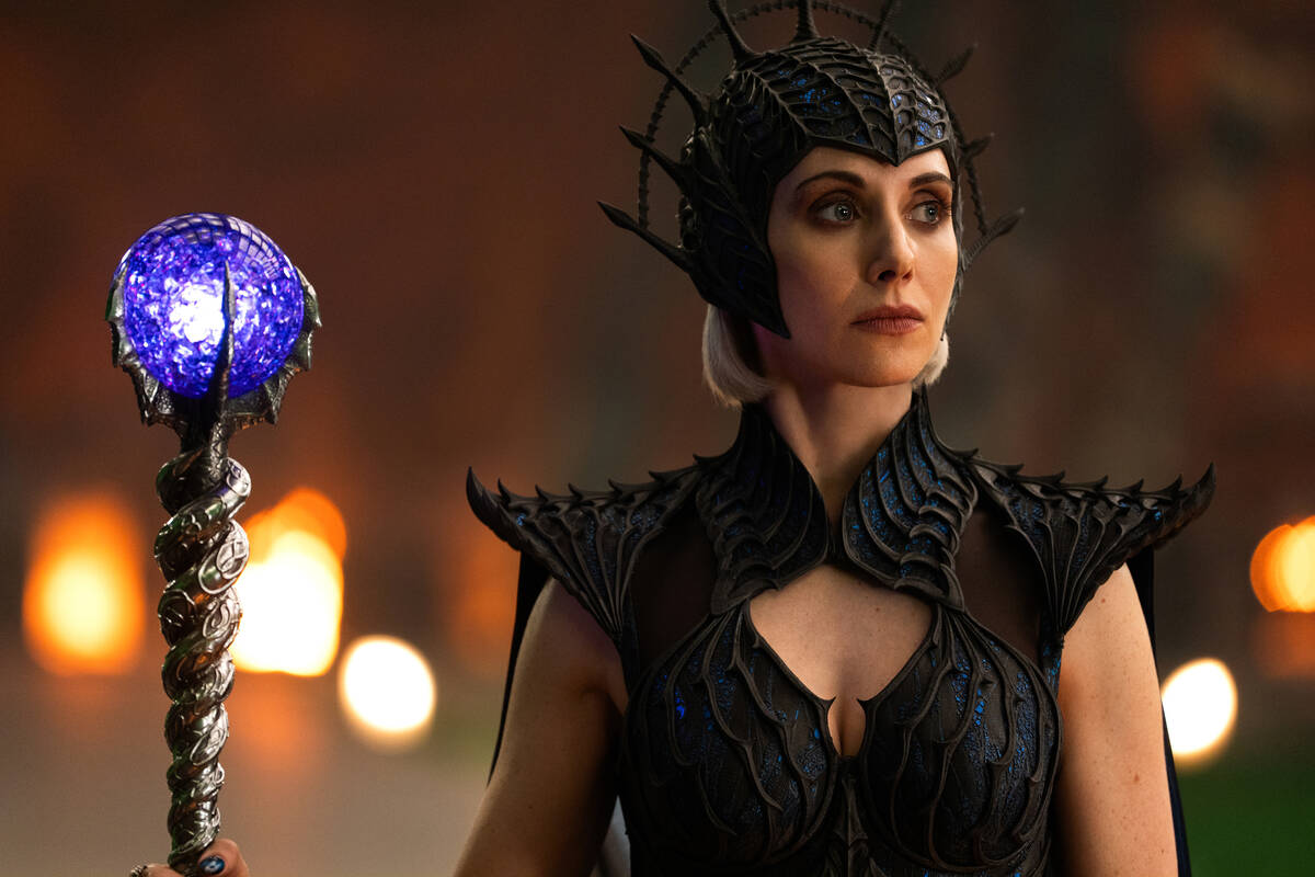 This image released by Amazon MGM Studios shows Alison Brie in a scene from "Masters of th ...