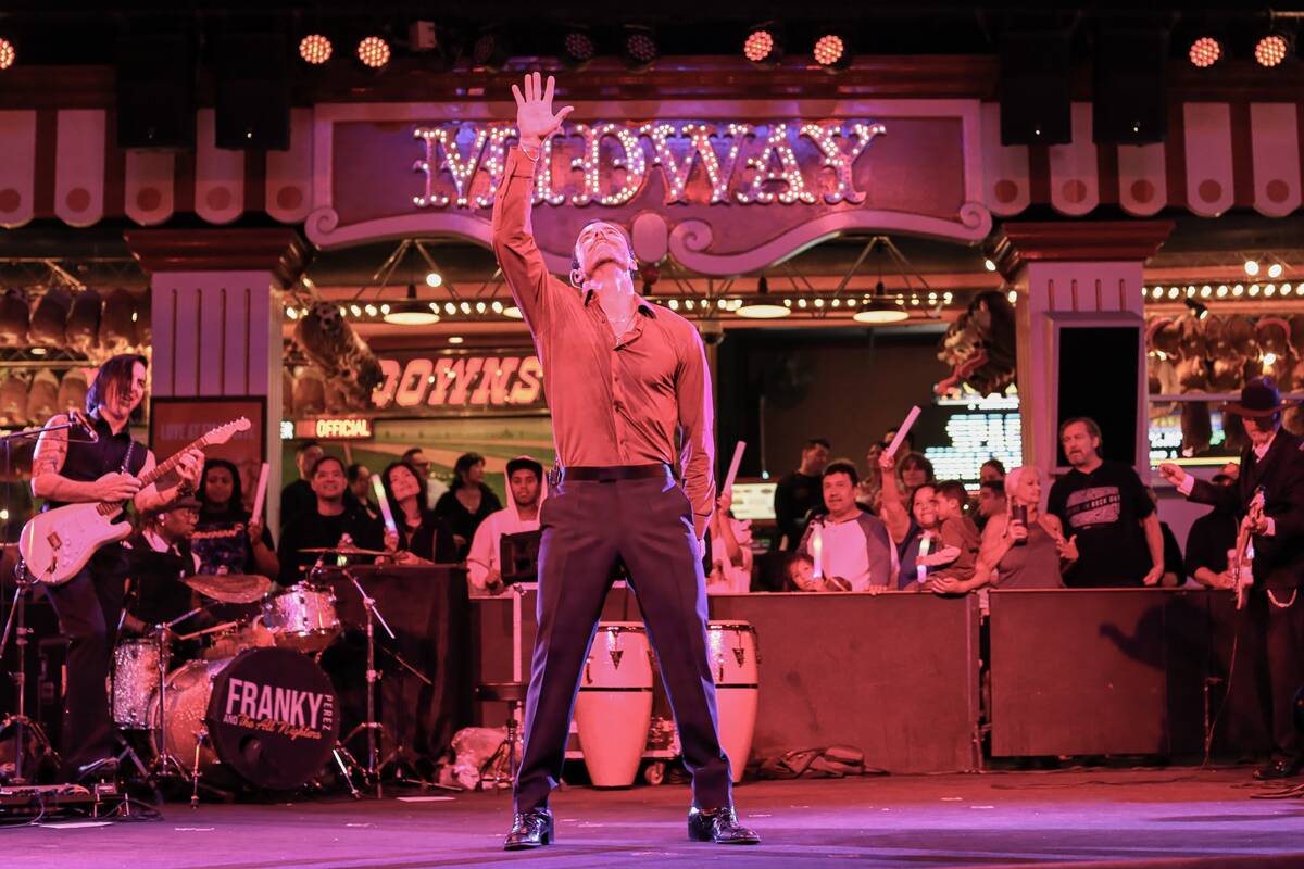 Franky Perez and The All Nighters play the Midway at Circus Circus on Friday, April 17, 2026. ( ...