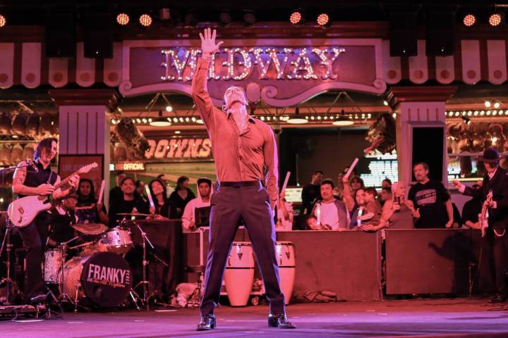 Franky Perez and The All Nighters play the Midway at Circus Circus on Friday, April 17, 2026. ( ...