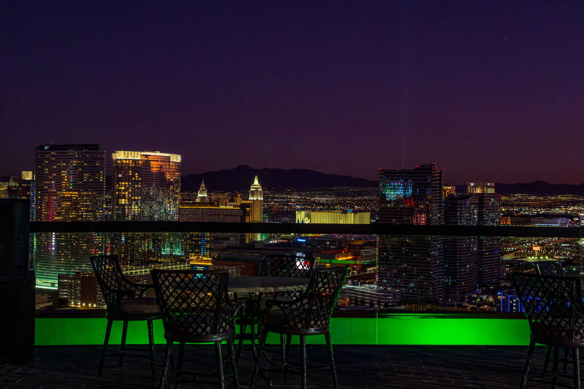 The patio at High Steaks on top of the Rio offers panoramic views of the Las Vegas Strip. (High ...