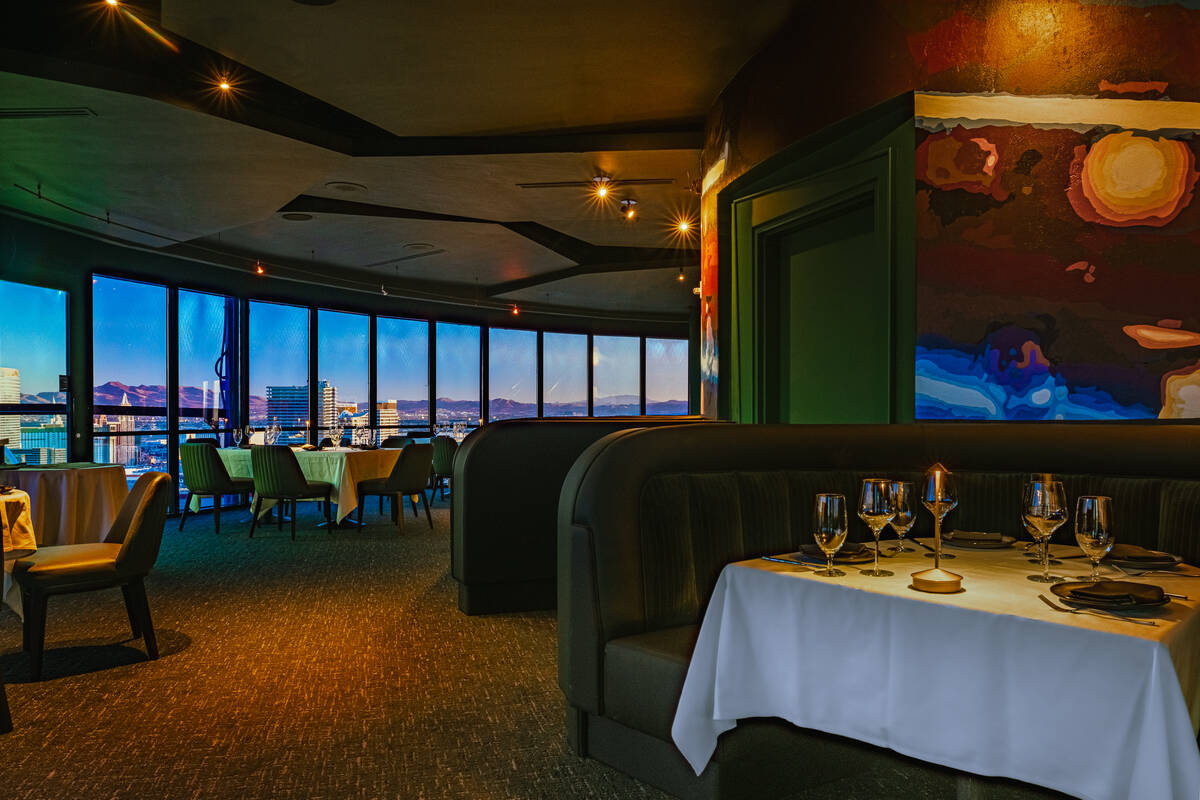 Diners at High Steaks at Rio can view the Las Vegas Strip. (High Steaks Vegas)