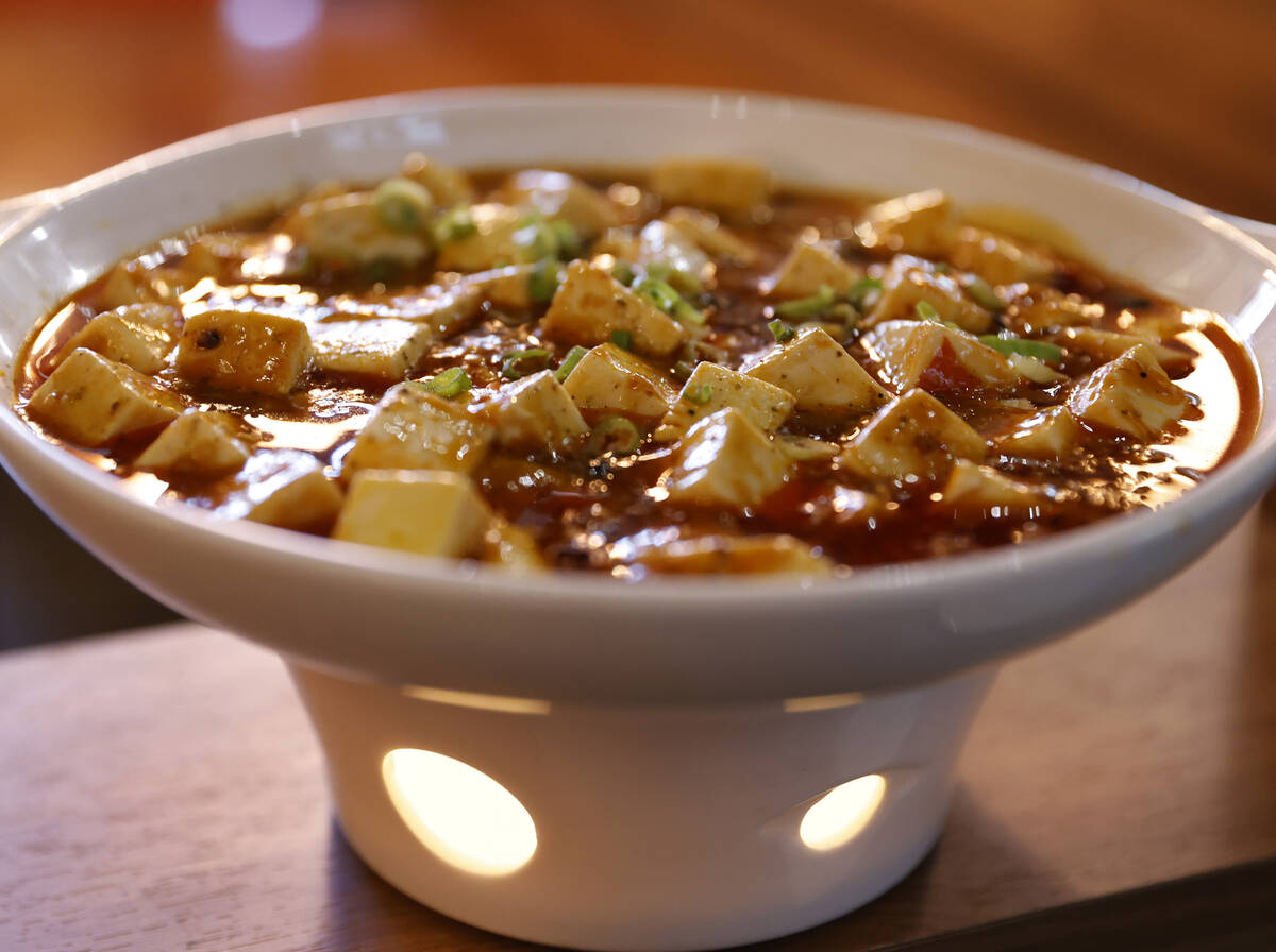 Mapo tofu is displayed at China Mama on Friday, June 5, 2026, in Henderson. (Bizuayehu Tesfaye/ ...
