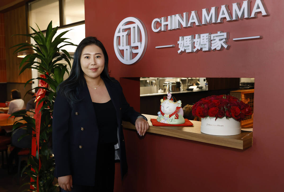 Ivy Ma, owner of China Mama, poses for a photo at her newly opened Henderson restaurant on Frid ...