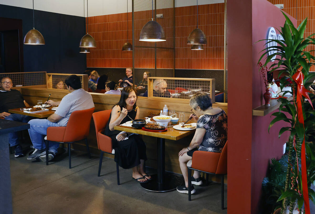 Patrons enjoy their meals at the newly opened China Mama on Friday, June 5, 2026, in Henderson. ...