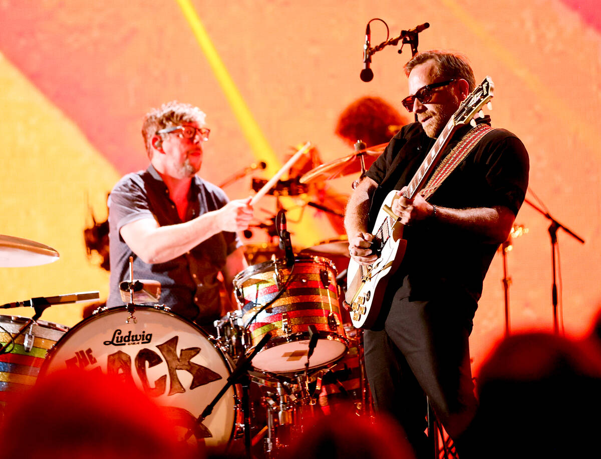 LAS VEGAS, NEVADA - SEPTEMBER 23: (FOR EDITORIAL USE ONLY) (L-R) Patrick Carney and Dan Auerbac ...