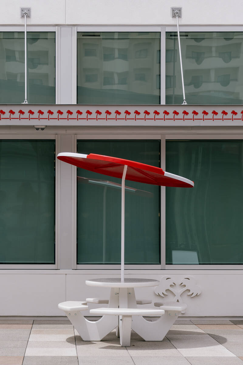The new In-N-Out at BLVD on Monday, June 8, 2026, along The Strip. (Liv Paggiarino/Las Vegas Re ...