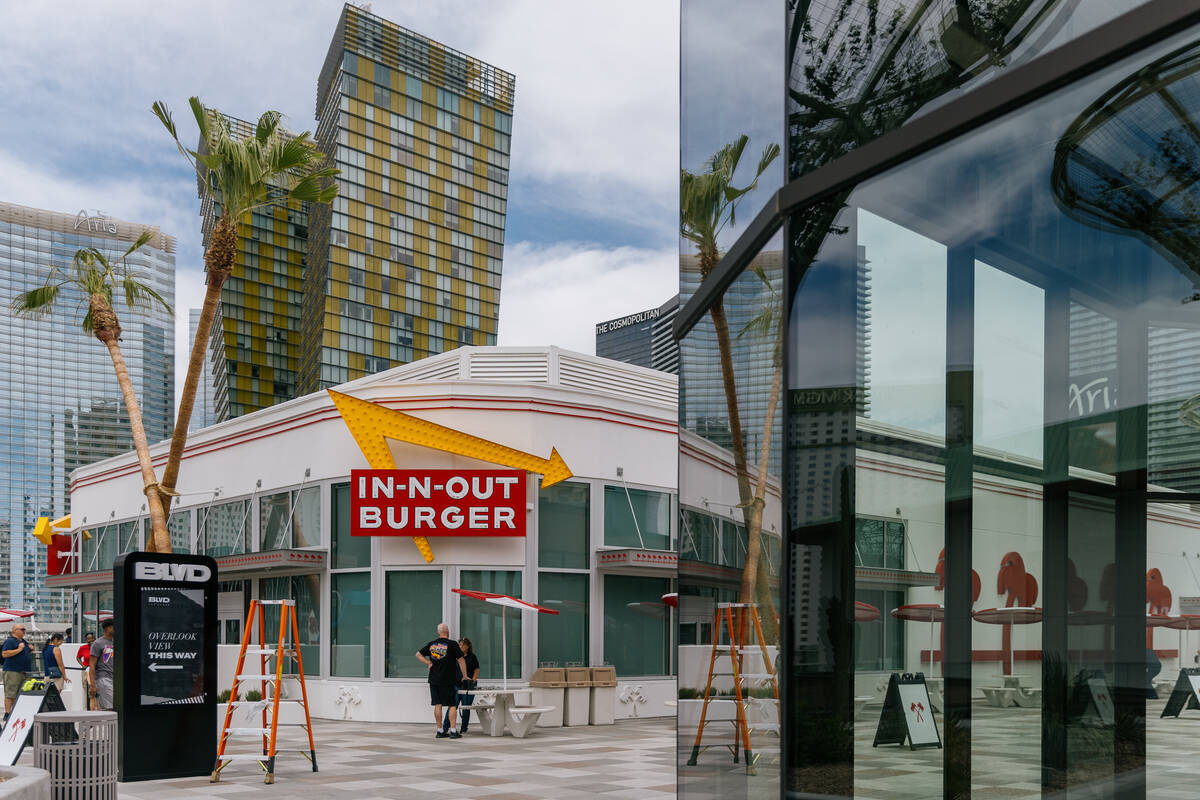The new In-N-Out at BLVD on Monday, June 8, 2026, along The Strip. (Liv Paggiarino/Las Vegas Re ...