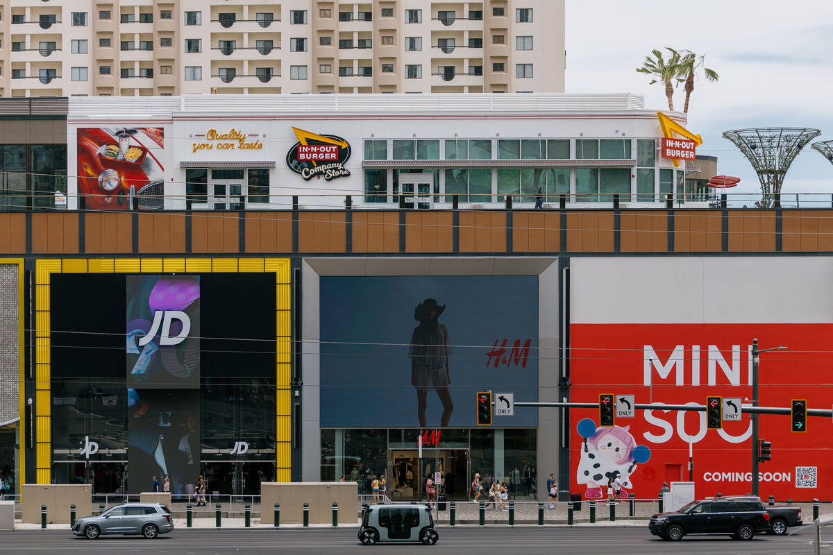 The new In-N-Out at BLVD on Monday, June 8, 2026, along The Strip. (Liv Paggiarino/Las Vegas Re ...