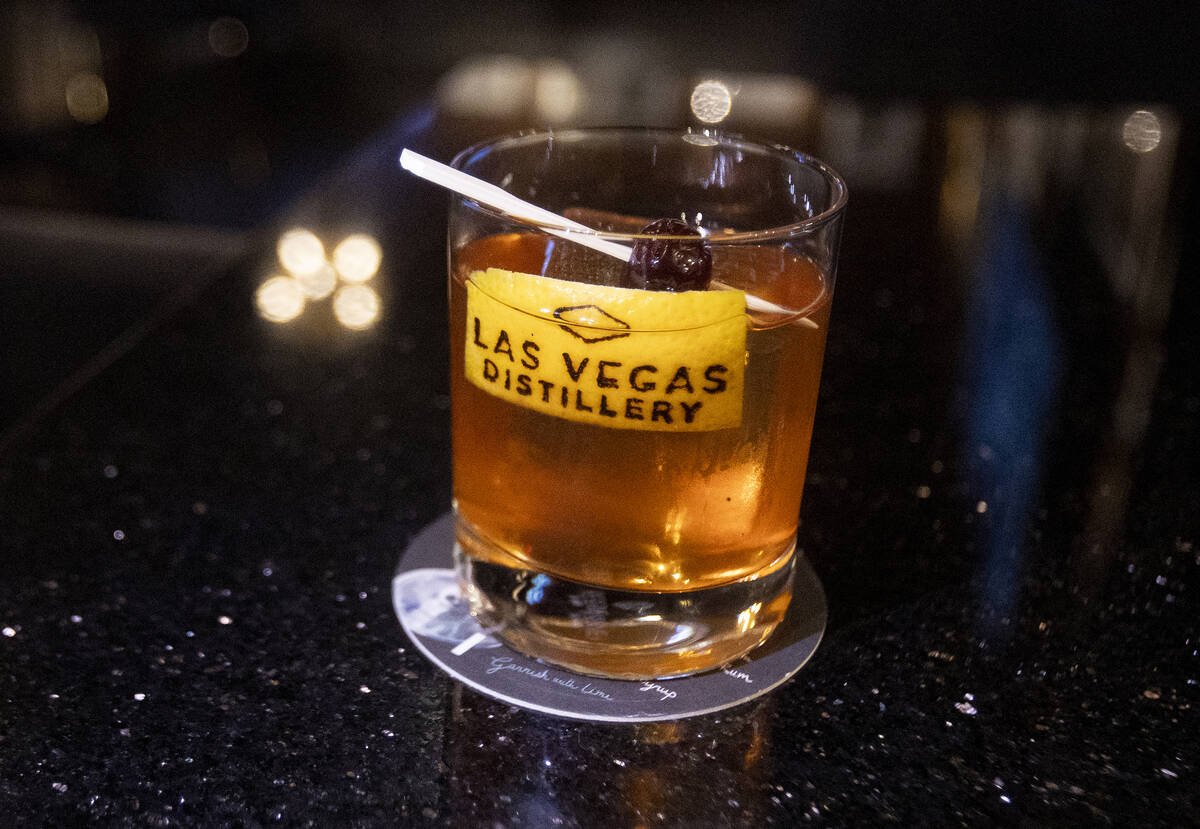 An old fashioned at Las Vegas Distillery, Thursday, Oct. 10, 2024, in Henderson. (Daniel Jacobi ...