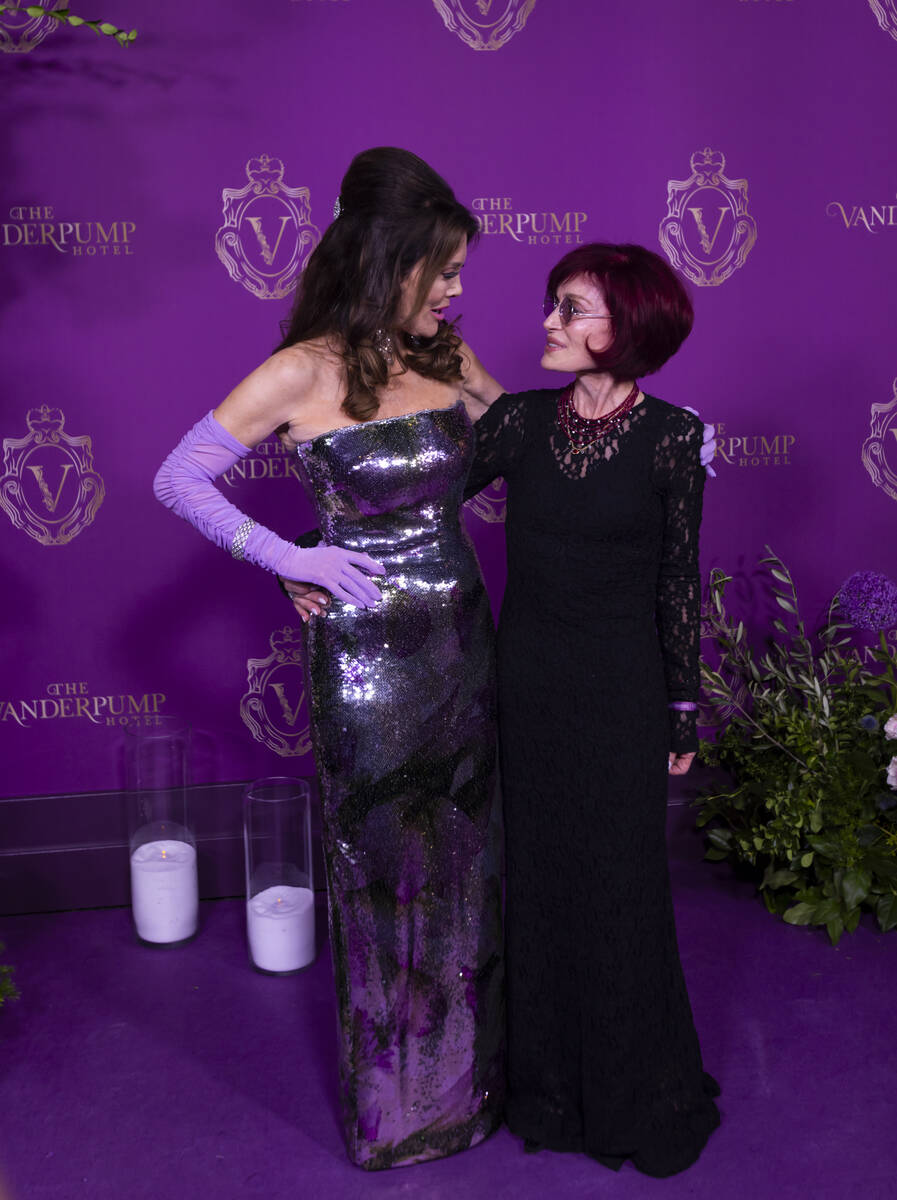 Lisa Vanderpump talks with Sharon Osbourne on the red carpet for the grand opening of The Vande ...