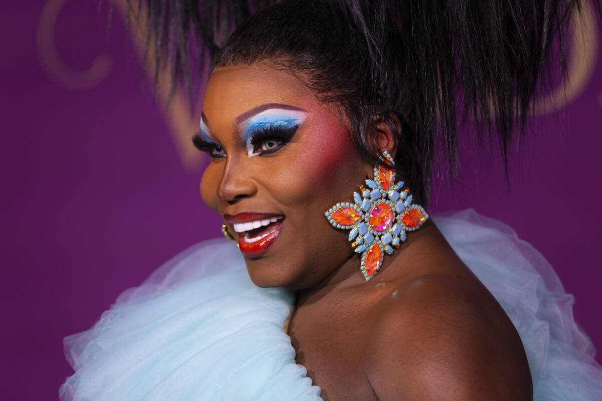 Asia O'Hara, of "RuPaul's Drag Race Live," poses on the red carpet for the ...