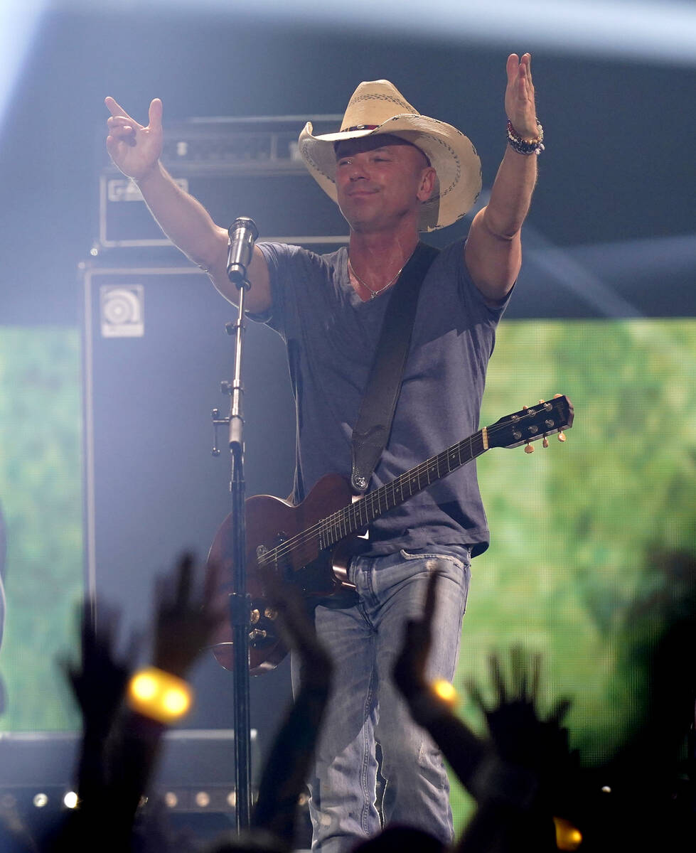 Kenny Chesney performs "Beer In Mexico" at the CMT Music Awards on Monday, April 11, ...