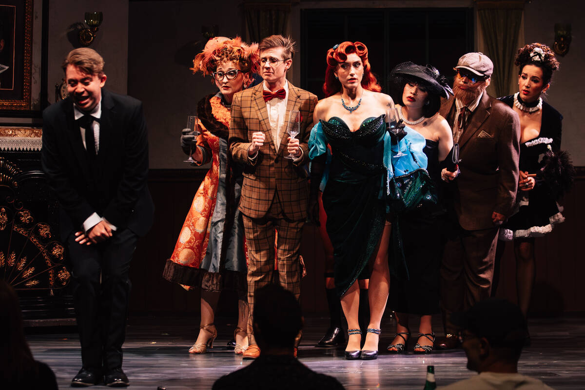 The cast of ClueX performs during a showing of ClueX, a burlesque parody, at Notoriety Live Sat ...