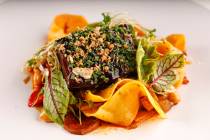 Wagyu short rib, chorizo, chickpea and pappardelle stew-ragù from Scotch 80 Prime (Benjamin Ha ...