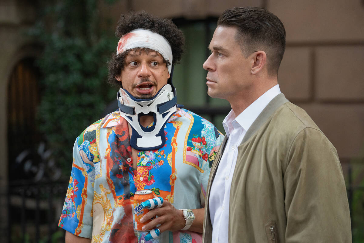 (L to R) John Cena as Rudd, Eric Andre as Marcus in "Little Brother." (Clifton Prescod/Netflix)