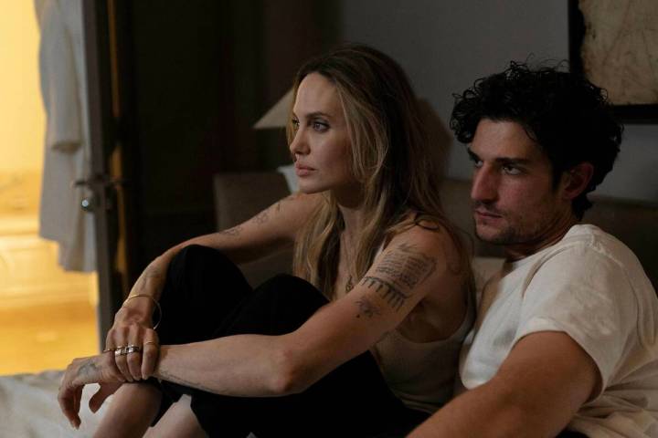 Angelina Jolie and Louis Garrel in "Couture." (Vertical)