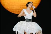 Spanish pop star Rosalía performs on her Lux Tour, which began earlier this year in France, an ...