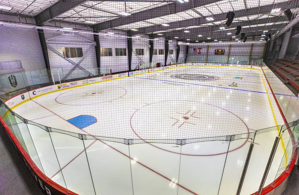 An ice rink at the America First Center in Henderson. (Benjamin Hager/Las Vegas Review-Journal ...